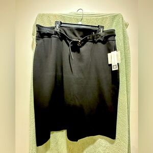 Anne Klein Black Pencil Skirt with Belt